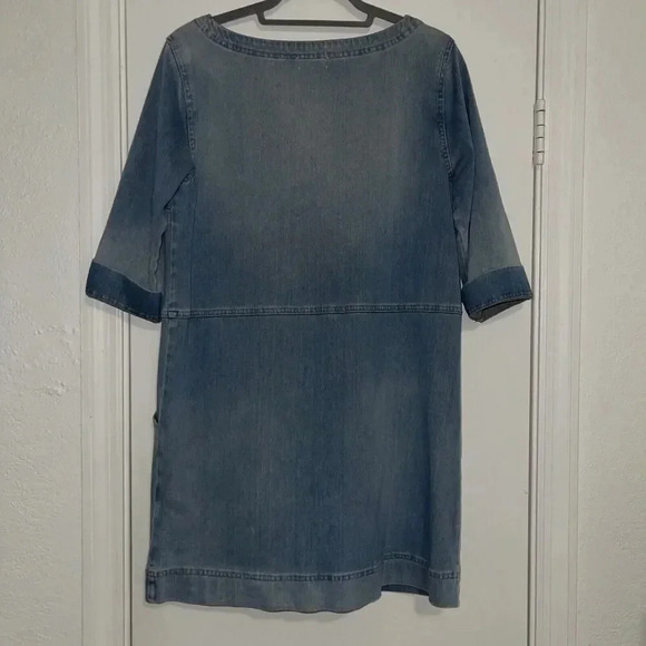 Adriano Goldschmied Denim Cocoon Dress 3/4 Sleeve Sz M - Picture 6 of 6